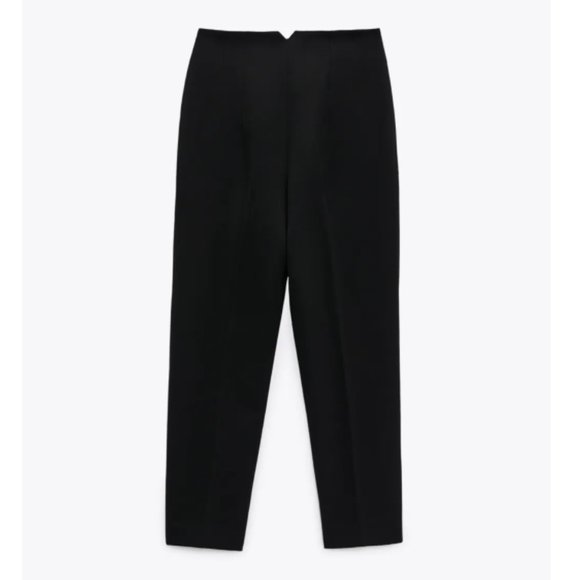 ZARA BLACK HIGH WAIST PLEATED PANT TROUSERS WITH DARTS - Picture 14 of 17